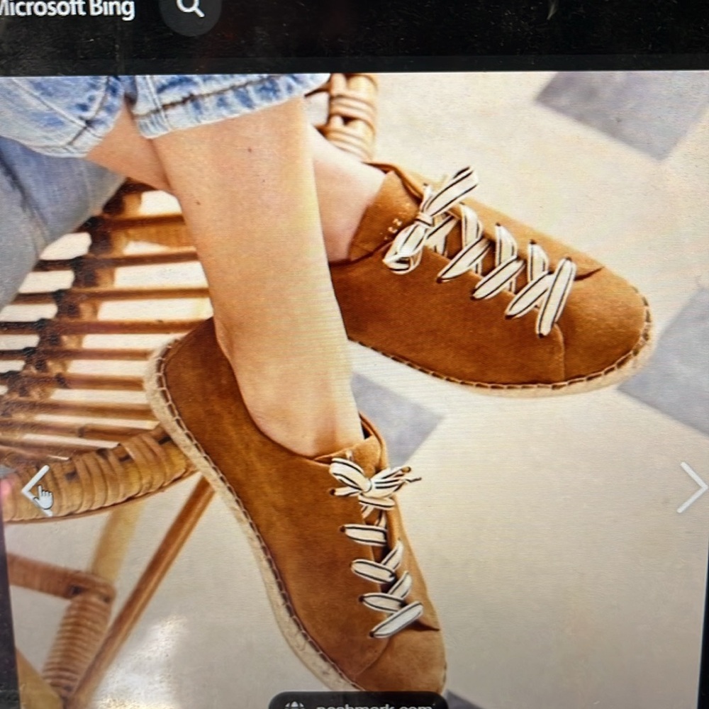 Sezane Julie Espadrille Sneakers in camel color size 40